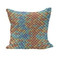 thumbnail image 1 of Fish Fluffy Throw Pillow Cushion Cover, Maritime Animal Scales Pattern Abstract Geometric Half Circles Mermaid Tail Design, Decorative Square Accent Pillow Case, 26" x 26", Multicolor, by Ambesonne, 1 of 5