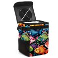 thumbnail image 1 of Fish Foldable Car Trash Bin Mini Trash Can with Lid, Leak-proof, Hanging Storage Bag - Car Garbage Can, 1 of 6