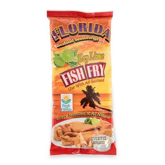 Fish Fry Seasoning by GP27 Florida Seafood Seasonings - 2 Pack x 10 oz - Key Lime Flavored Fish Batter Seasoning