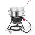 thumbnail image 1 of Fish Fryer Pot with Baskets 58,000 BTU 11 Qt. Aluminum Outdoor Deep Fryer and Thermometer for Cooking Fish, French Fries, 1 of 8