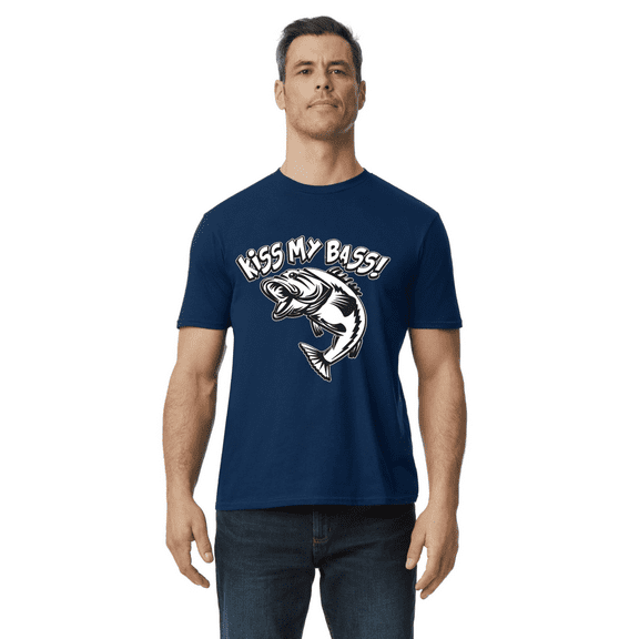 Fish Gear Accessories Funny Bass Fishing T-shirt Short Sleeve Tee Mens Graphic Tees