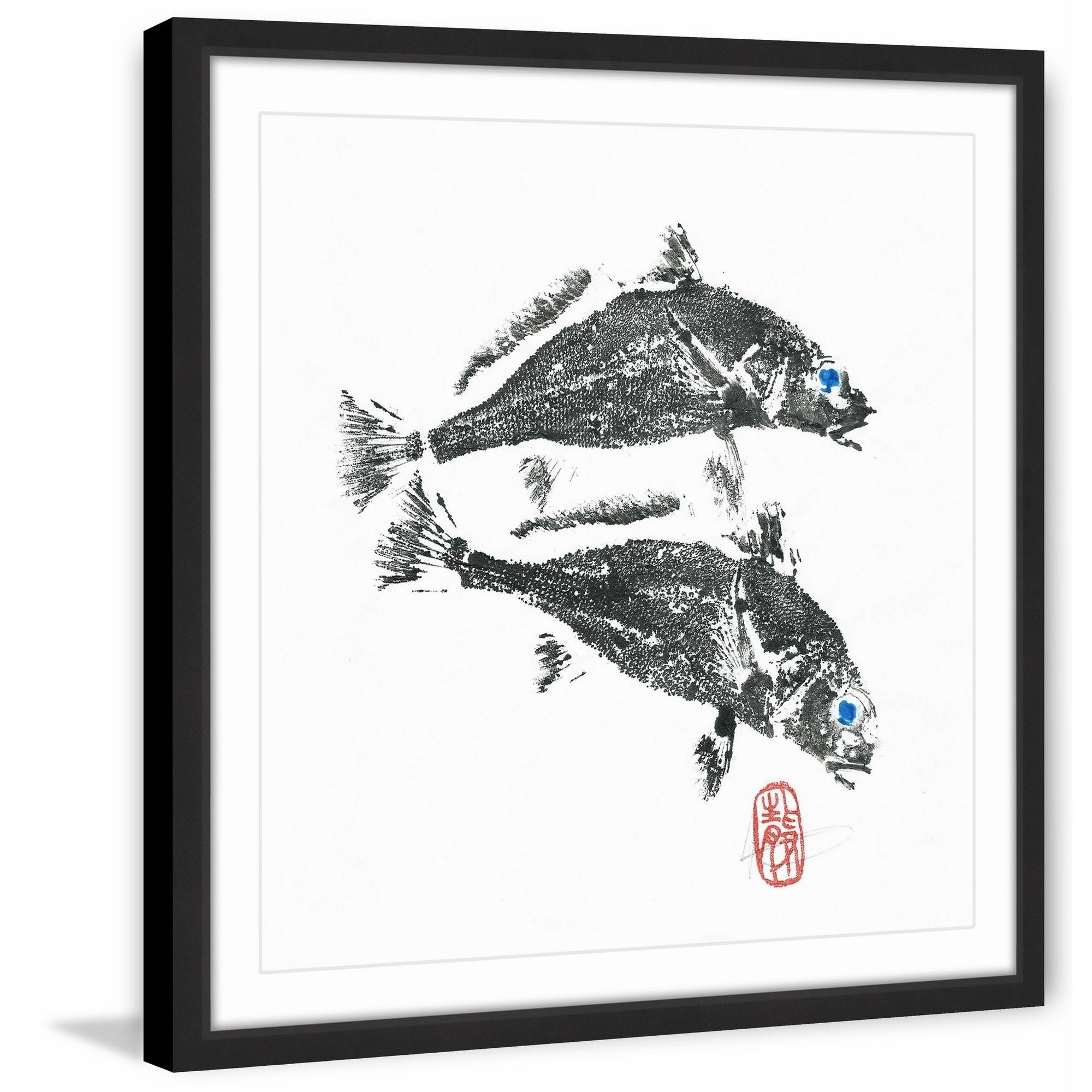 "Fish Get off My Back" Framed Painting Print