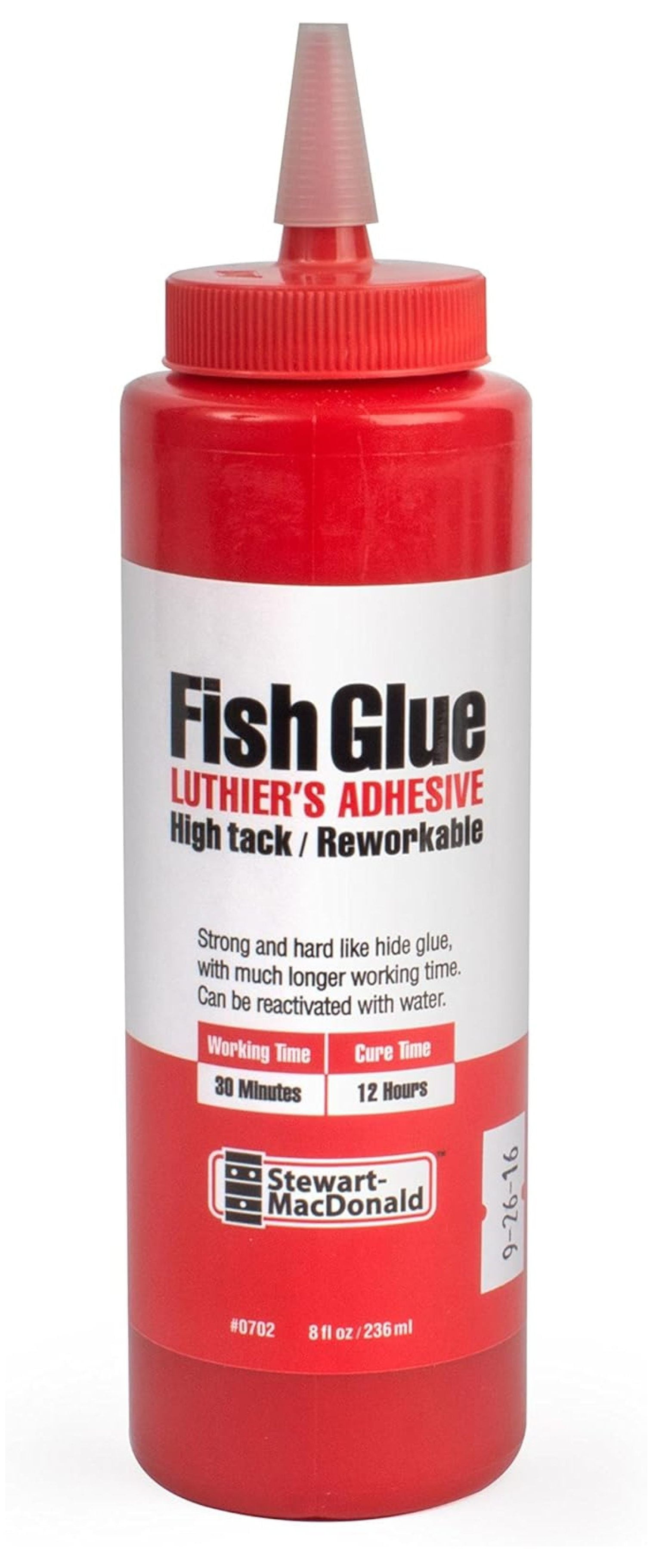 Fish Glue – High Strength Woodworking Adhesive with Long Working Time – Non-Toxic Ready-to-Use – 8 oz Bottle | Luthier's Adhesive | High Tack | Reworkable