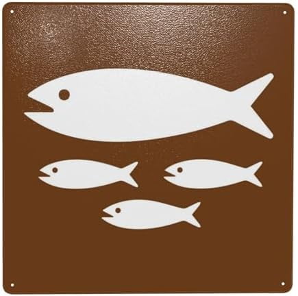 Fish Protection Sign Fish Hatchery Graphic Only Warning Sign, Marina Security Metal Signs ...