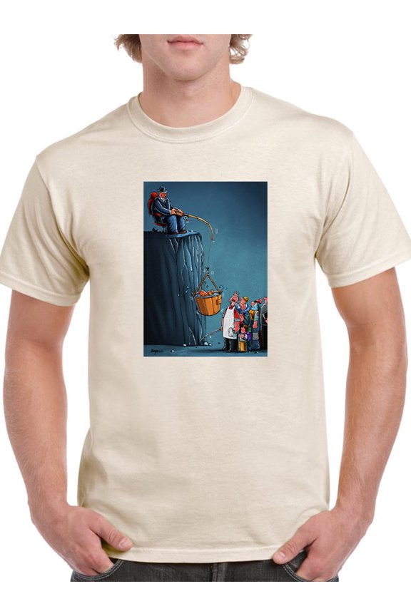 Fish Hoarder T-Shirt Men -Muzaffar Yulchiboev Designs, Male Large