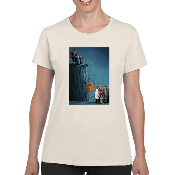 Fish Hoarder T-Shirt Women -Muzaffar Yulchiboev Designs, Female Large