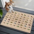 thumbnail image 1 of Fish Hook Front Door Rugs 2x3 ft Retro Colorful Fish Hook Biographies Linen Texture Small Rug for Entryway Non Slip Washable Bathroom Door Mat Absorbent Floor Mat for Indoor Entrance, 1 of 9