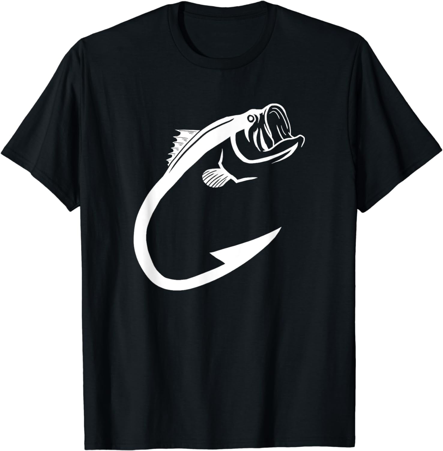 Fish Hook Minimal Art Cool Fishing Lover, Art Lover Gift TShirt