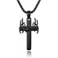 thumbnail image 1 of Fish Hook Necklace for Men 925 Sterling Silver Antler Duck Necklaces Antler Fish Hook Hunting Jewelry Gifts for Father, 1 of 7