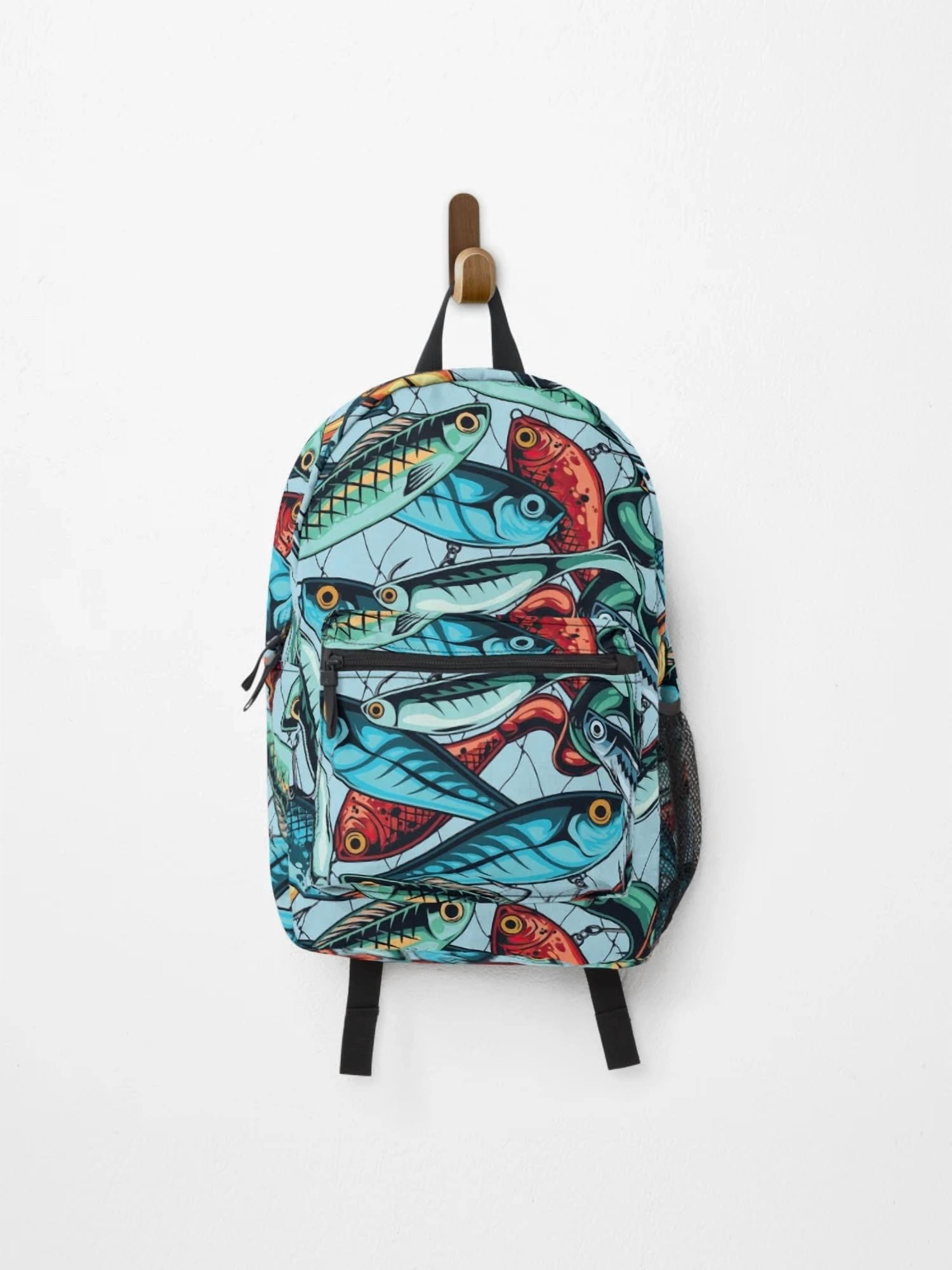 Fish Hook Net Backpack, Fish Backpacks, Back To School Backpack ...