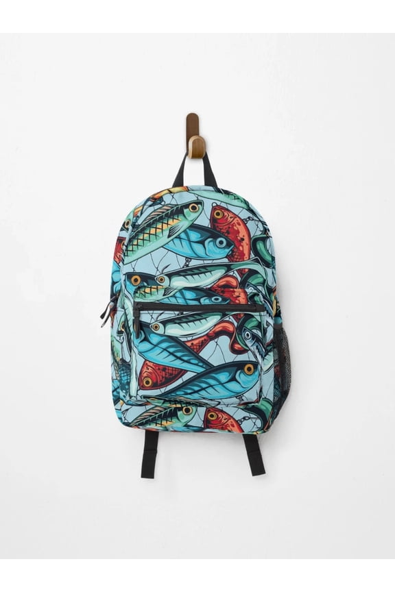 Fish Hook Net Backpack, Fish Backpacks, Back To School Backpack