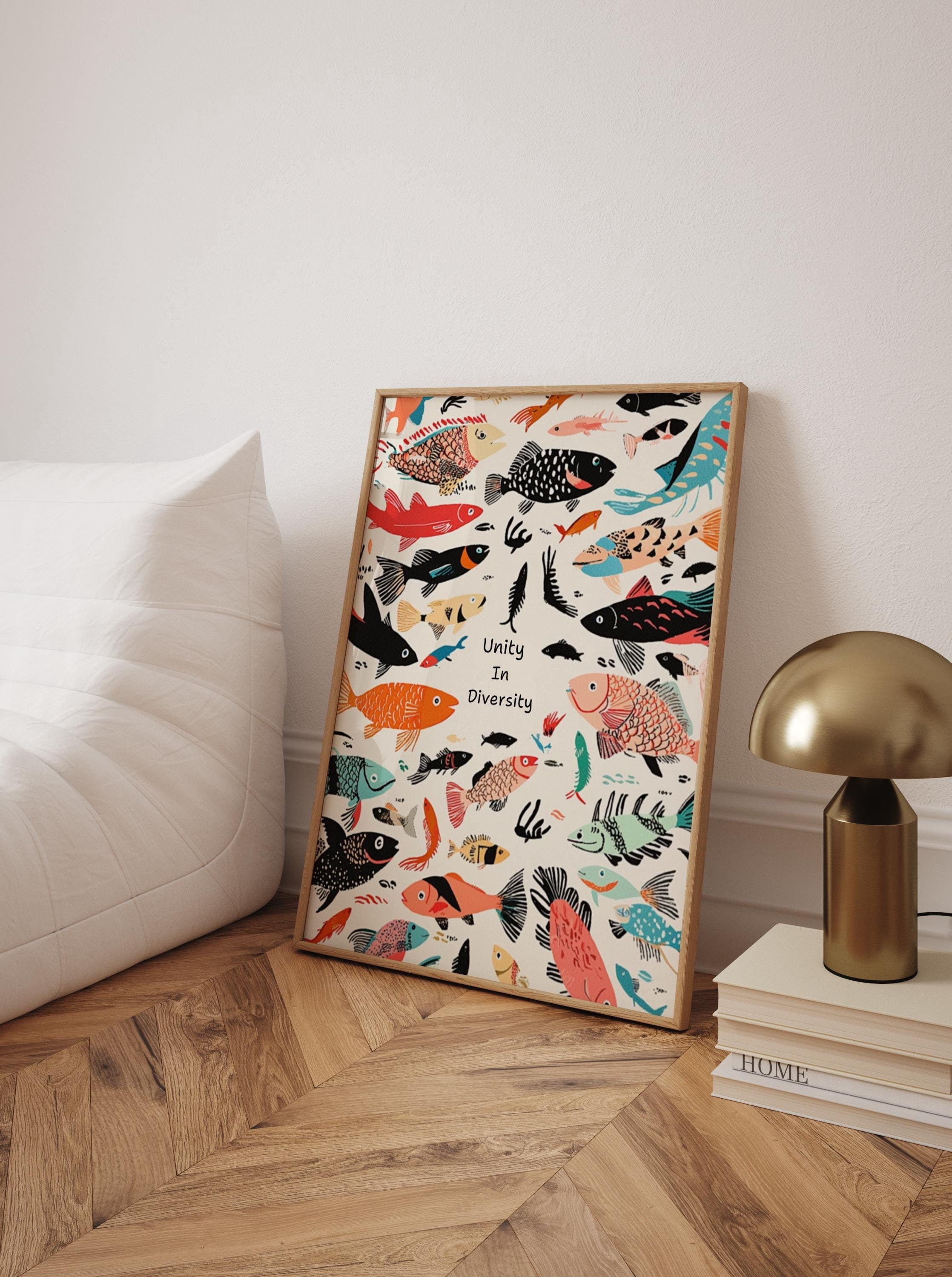 Fish Illustration Unity In Diversity Poster , Poster Print Only ...