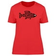 thumbnail image 1 of Fish In Maya Style T-Shirt Women -Image by Shutterstock, Female XX-Large, 1 of 2