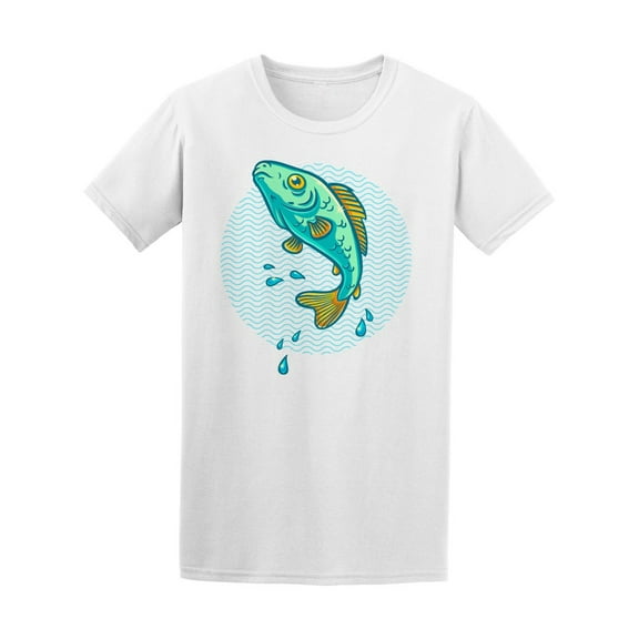 Fish Jumping Out Of Water Tee Men's -Image by Shutterstock