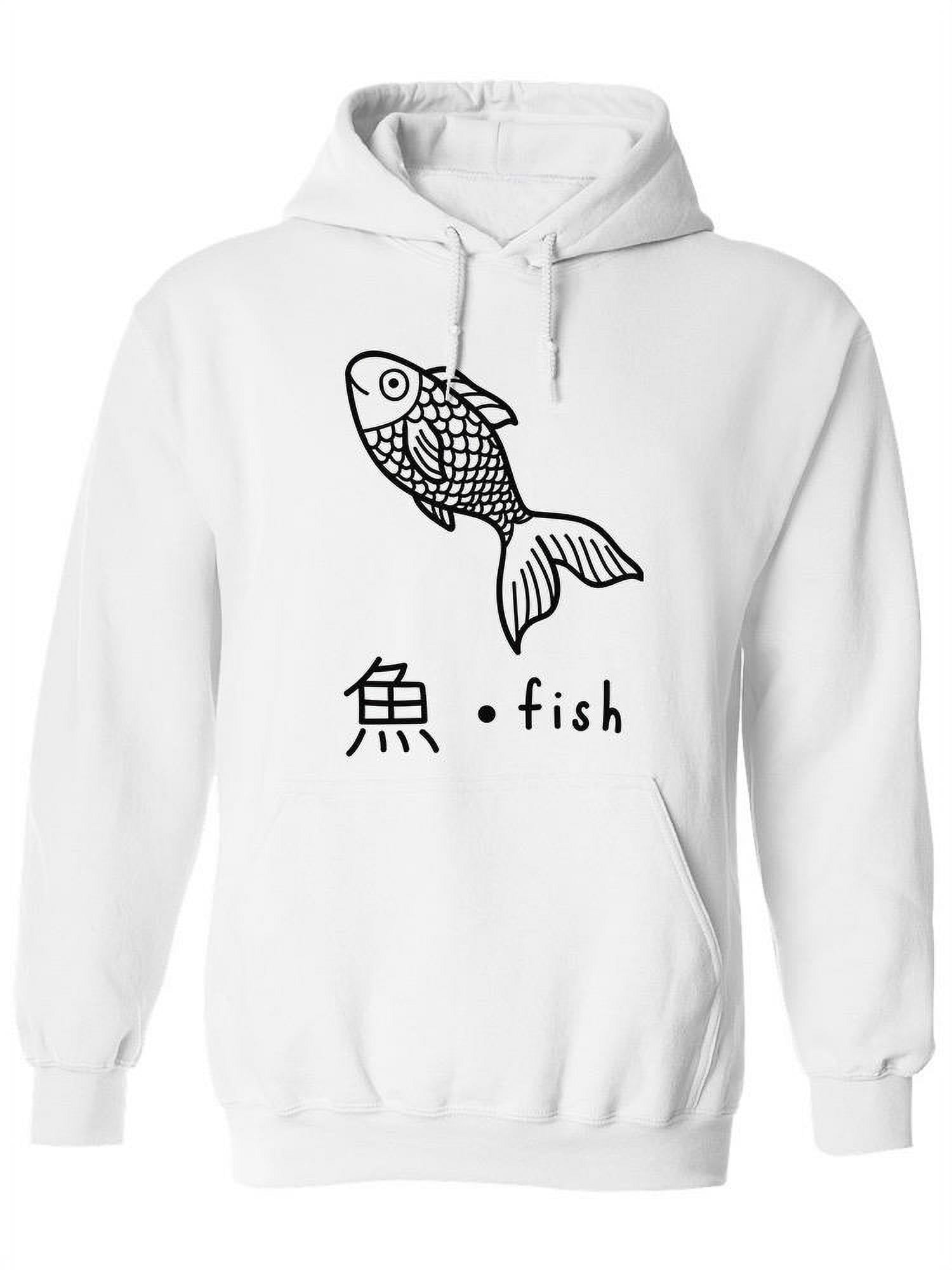 Fish Kanji, Sakana Hoodie Women -Image by Shutterstock, Female XX-Large