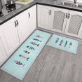 thumbnail image 1 of Fish Kitchen Mat Set of 2 Non Slip Kitchen Runner Rug Throw Rugs Indoor/Outdoor Floor Mat for Home Kitchen-17"X30"+17"X47" inches, 1 of 6