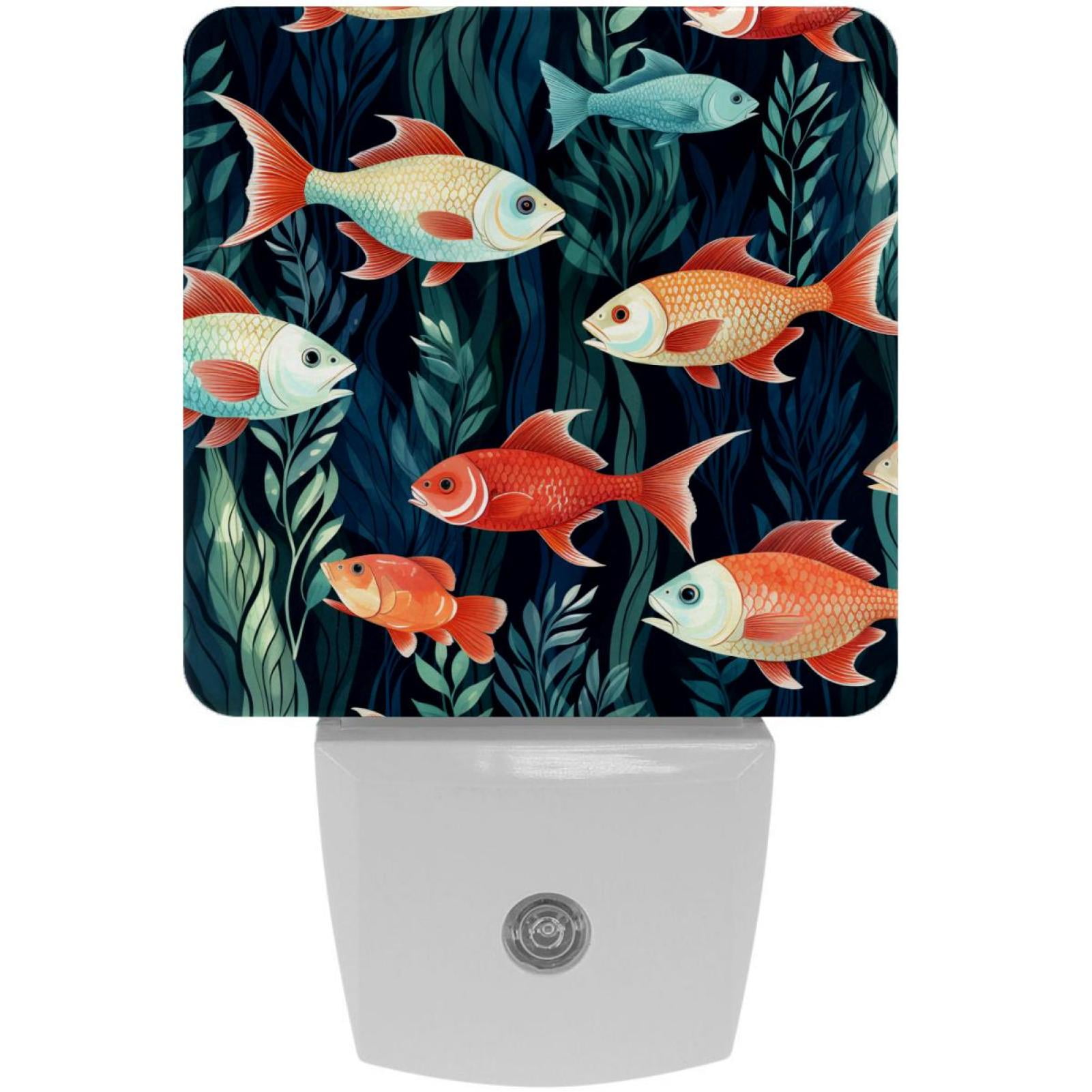 Fish LED Square Night Lights - Modern and Versatile Plug-in Lighting ...