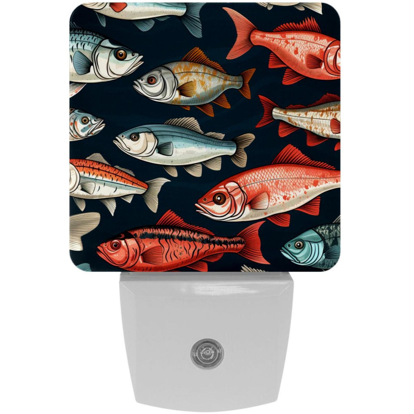 Fish LED Square Night Lights - Modern and Versatile Plug-in Lighting ...