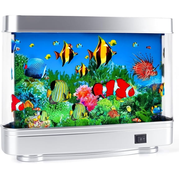 Fish Lamp Fish - Quiet Sensory Light Artificial Aquarium with Motion - Aquarium Lamp for & Bedroom - Frutiger Aero Decor Night Light for Cats & Office Desk
