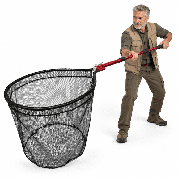 Fish Landing Net Large Fishing Extendable Telescoping Handle