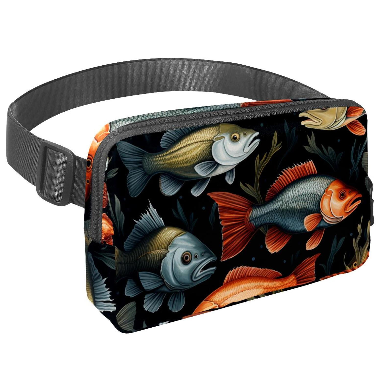 Fish Lightweight Adjustable Waist Pack with Extension Strap - Unisex Running Belt Fanny Pack