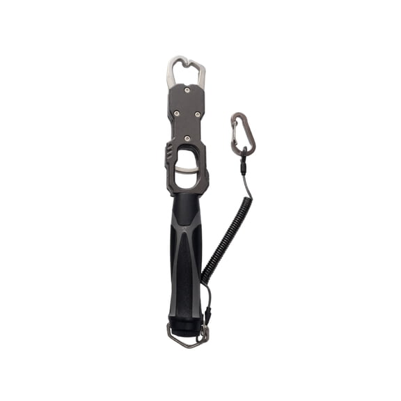 Fish Lip Grabber Tool with Integrated Measuring Scale Heavy Duty Strong Grip Non-Slip Handle Portable Lightweight Design for Saltwater and Freshwater Recreational Fishing