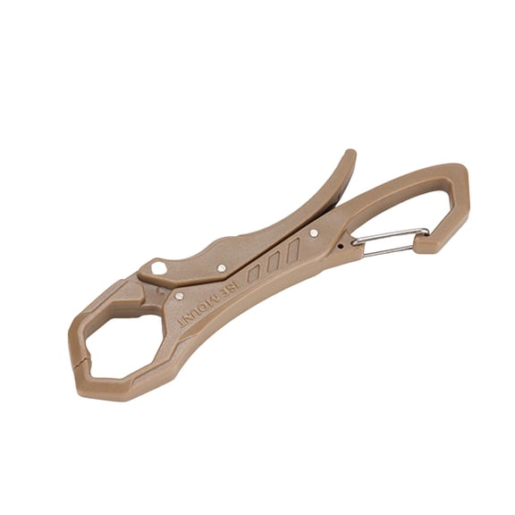 Fish Lip Gripper - Small Fish Grabber Gripper | Mitten Clip Fishing Holder, Compact Lip Clamp with Keychains, Strong Angling Tool with Wide Jaw, Portable Fish Catcher for Camping, Khaki