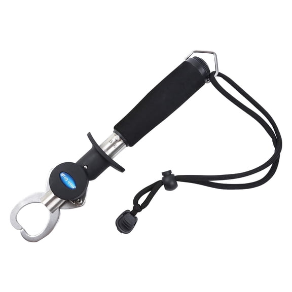 Fish Lip, Stainless Steel Portable 15KG Load Fish Grabber with Tape Measure and Weight Scale, Fish Scales Grip Grabber Professional