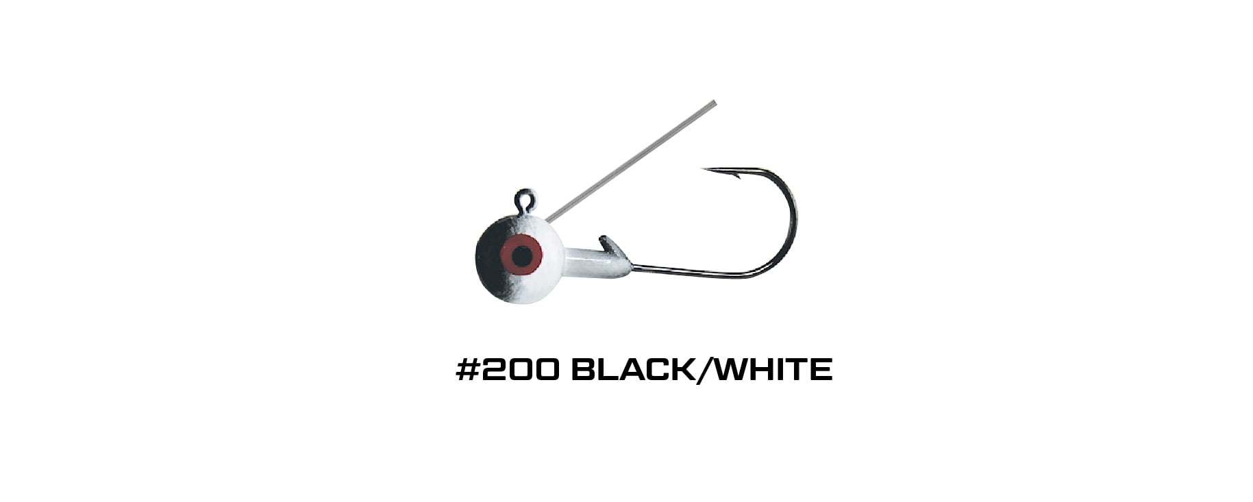 Fish Luck E Round Jig Head Weed Guard Fishing Lure, 1/4 oz, Black/White, 5 Pack