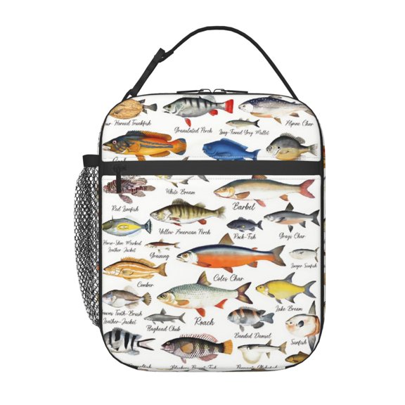 Fish Lunch Bag Portable Thermal Lunch Box for Men and Women