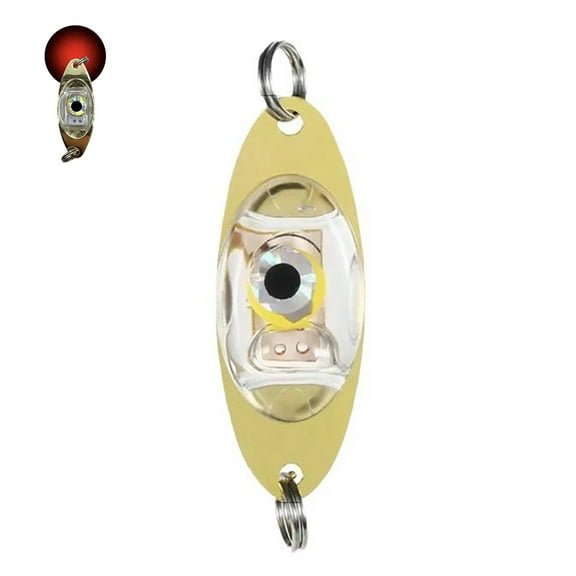 Fish Luring Light LED Bait for Deep Sea Highly Visible Fishing LED Fishing Lures with Built-in Battery Auto On/Off Underwater Flasher Lights Trolling Lures