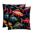 thumbnail image 1 of Fish Luxurious Velvet Throw Pillow Covers with Unique Patterns - Set of 2 Pillow Covers and Inserts, 16x16, 18x18, 20x20 Inches for All Occasions, 1 of 6