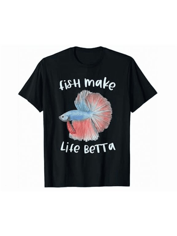 Fish Make Life Betta Gifts Betta Fish Mom Aquarium Keeper Shirt Hot Trending Shirt, Vintage Birthday Gift