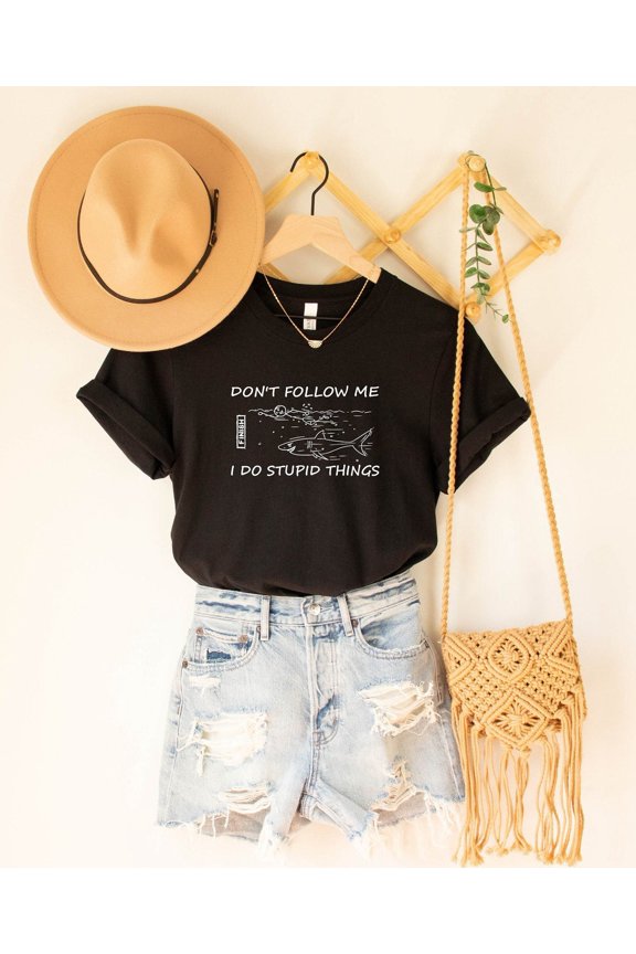 Fish and Man Swimming Race Shirt, Don't Follow Me I Do Stupid Things Shirt,Swimming Shirt, Swimmer, Sport Lover Friends Shirt SWEATSHIRT All Size S-5XL