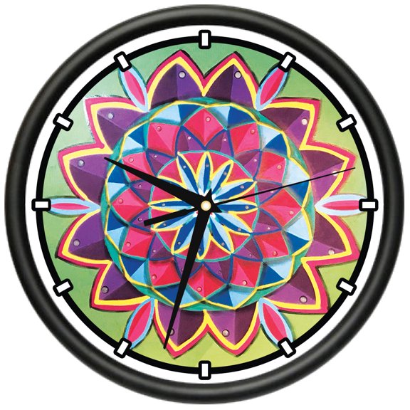 Fish Mandala  Design Wall Clock | Precision Quartz Movement | Décor For School Class Office Bedroom Decoration