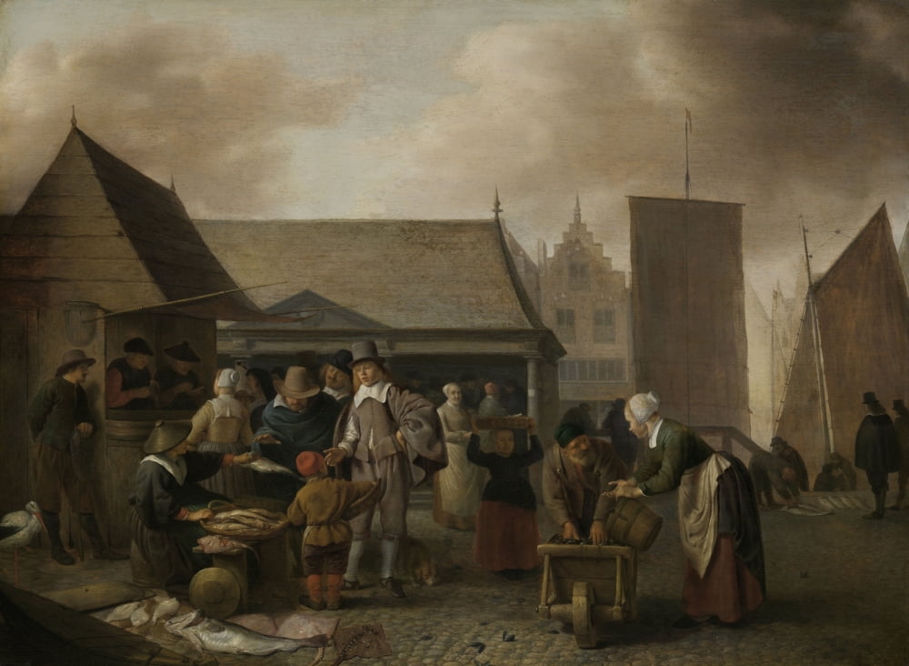 Fish Market Canvas Art - (24 x 18)