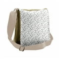 thumbnail image 1 of Fish Messenger Bag, Sketch Underwater Theme, Unisex Cross-body, by Ambesonne, 1 of 2