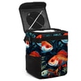 thumbnail image 1 of Fish Mini Trash Can for Car: Foldable, Leak-Proof with Lid and Hanging Storage Bag, 1 of 6
