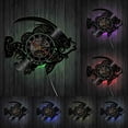 thumbnail image 1 of Fish Modern Wall Art Vinyl Record Wall Clock Handmade Home Decor Fisherman Unique Decorative Vinyl Clock Fish Gift For Kids, 1 of 8