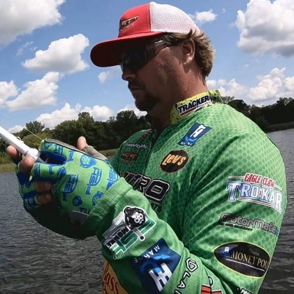 Fish Monkey FM21-BLWTRCAM-S Pro 365Guide Glove, Exposed finger, Non