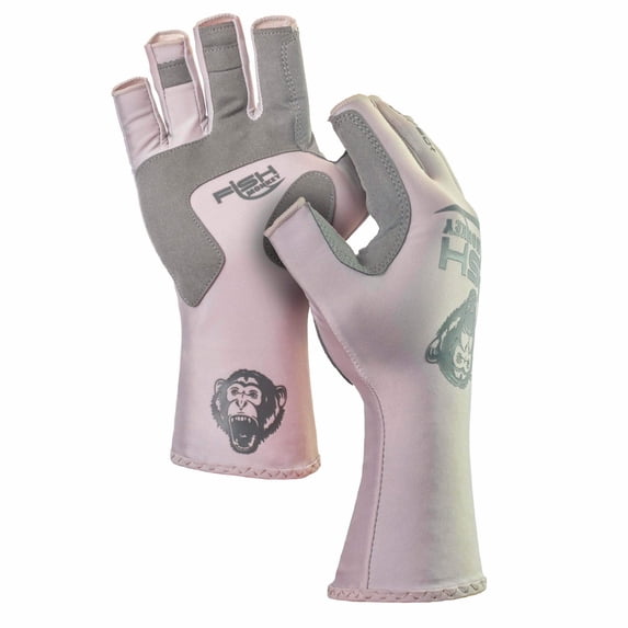 Fish Monkey Gloves Half Finger Guide Glove, Light Grey, 2X - FM11-LTGREY-2XL