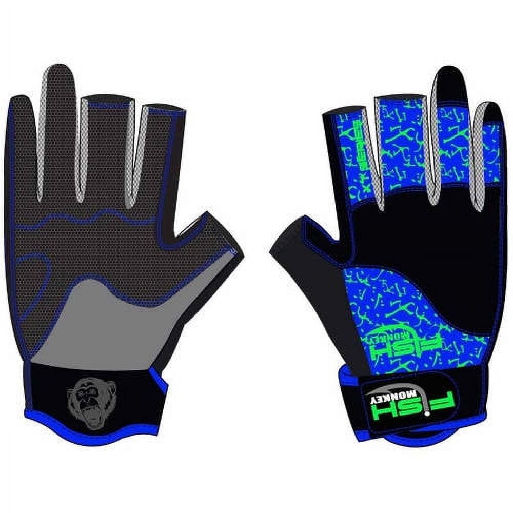 Fish Monkey Medium Weight Wiring Glove, C Perry BlueRip,, 2XL