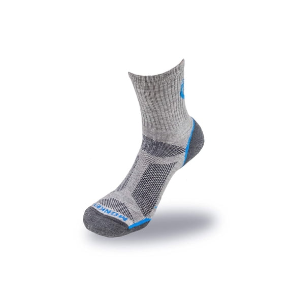 Fish Monkey Mini Crew Guide Series Socks, Lite Grey, L