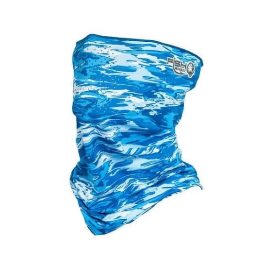 Fish Monkey Performance UPF 50 Blue Water Camo Face Guard, OSFA