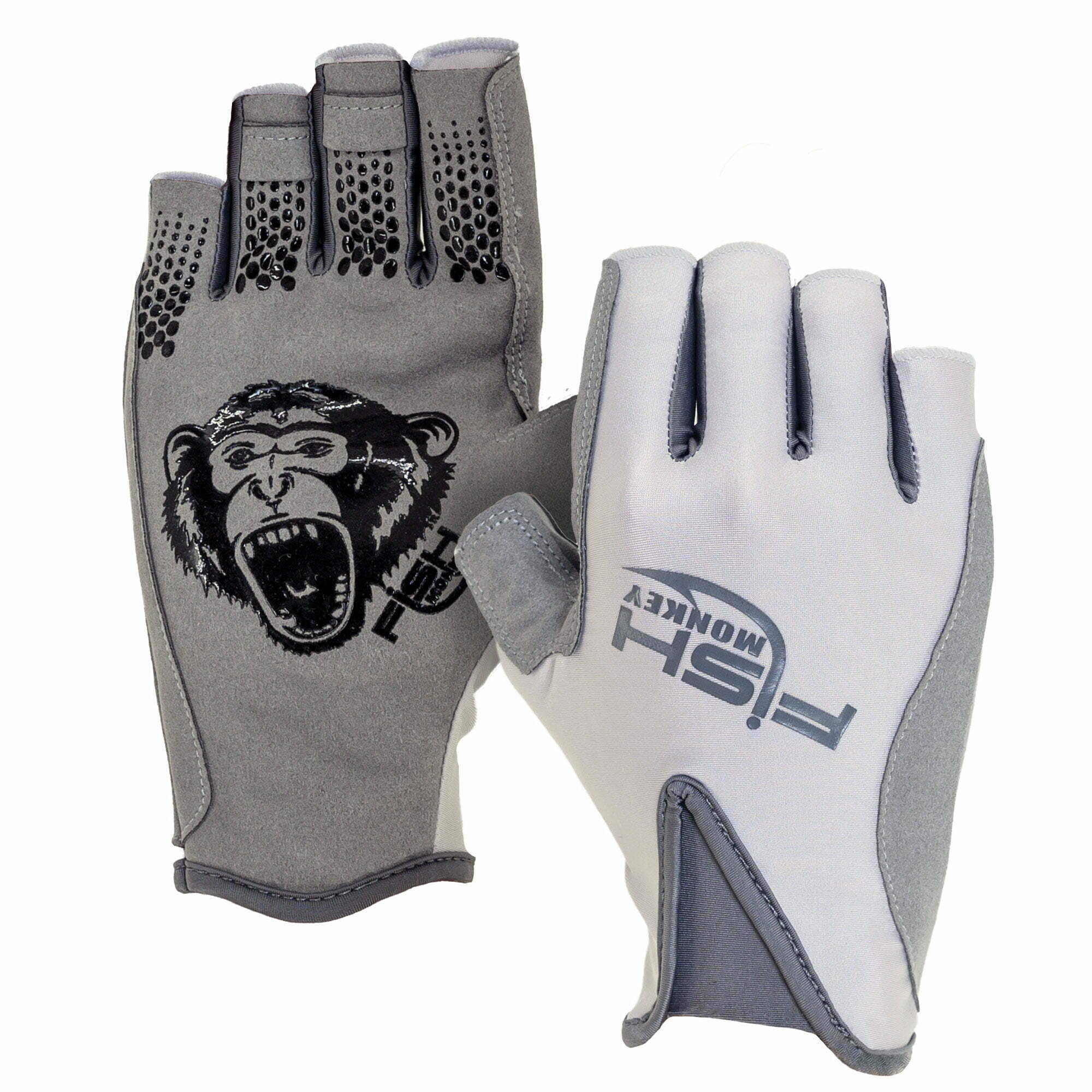 Fish Monkey Pro 365 Guide Glove, Exposed Fingers, Light Grey, Small