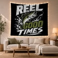 thumbnail image 1 of Fish More Worry Less Bass Tapestry Wall Hanging, 1 of 7