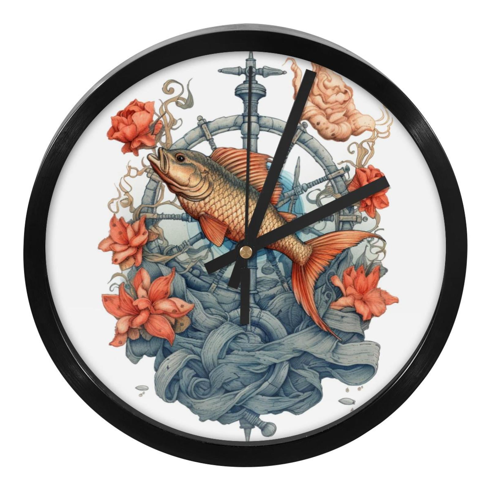 Fish Mother's Day Gift Wall Clock for Mom - Precise Quartz Movement ...