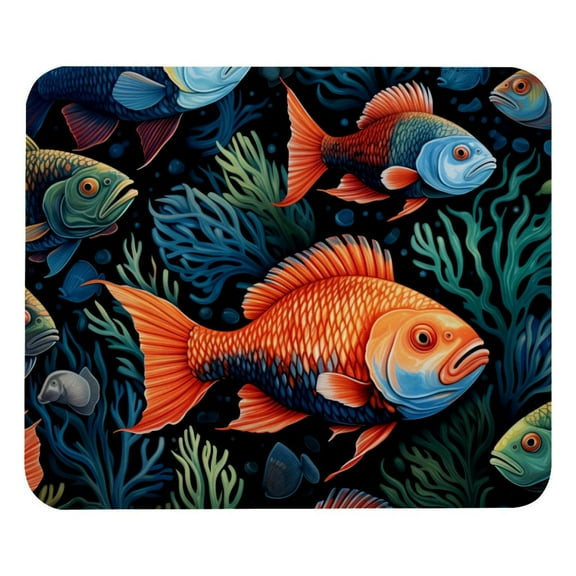 Fish Mouse Pad , Soft Cute Computer Mouse Mat with Rubber Base, Easy to Slide, Personalized Design, Portable
