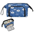 thumbnail image 1 of Fish Mouth Pencil Bag 9.45*3.74*5.9 Inches Pencil Bag Pencil Case Pencil Box Makeup Bag Suitable for Office and Study Cartoon Blue Dandelion, 1 of 7