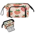 thumbnail image 1 of Fish Mouth Pencil Bag 9.45*3.74*5.9 Inches Pencil Bag Pencil Case Pencil Box Makeup Bag Suitable for Office and Study Cute Cartoon Red Strawberries, 1 of 7
